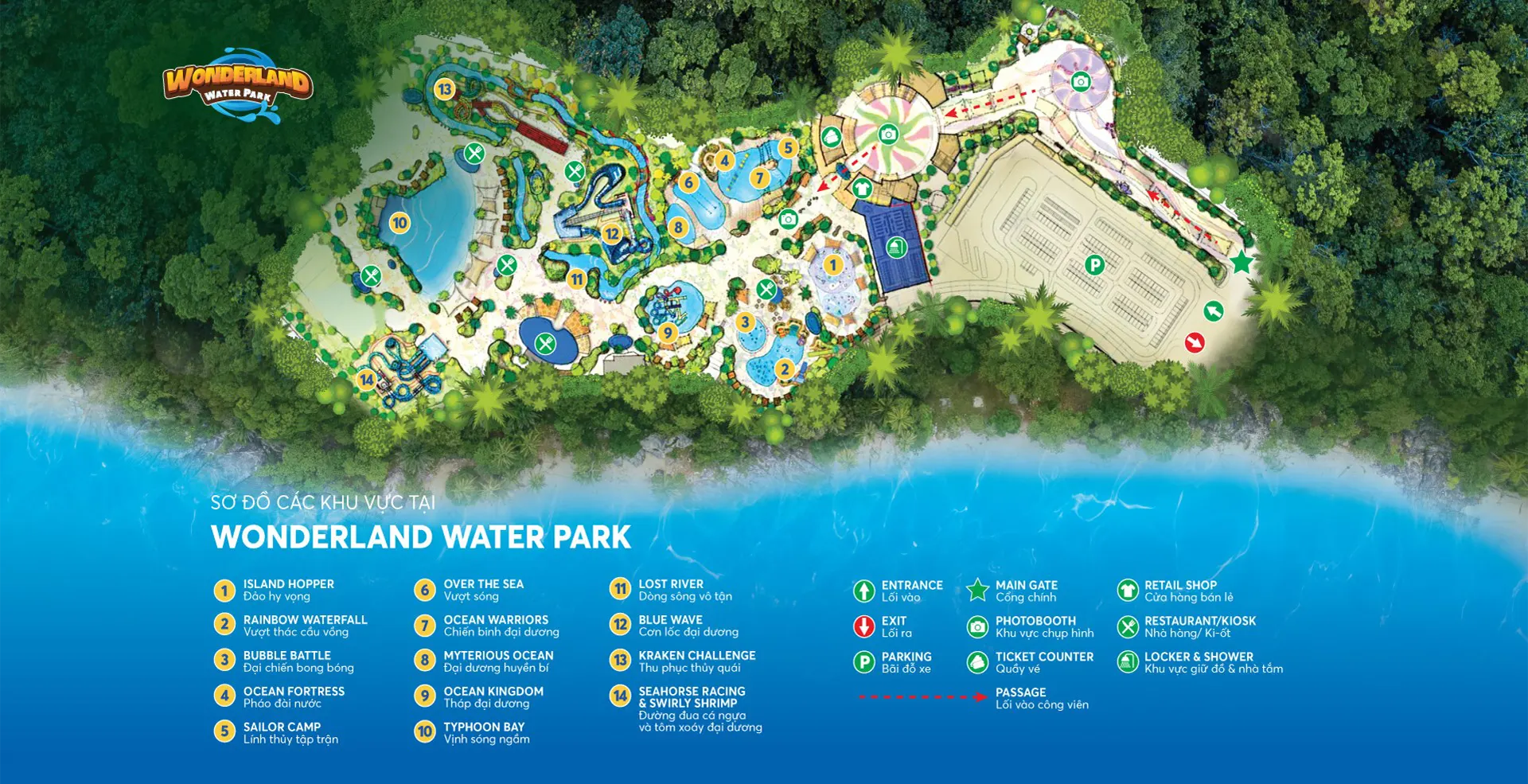 Mặt bằng Wonderland water park cvn